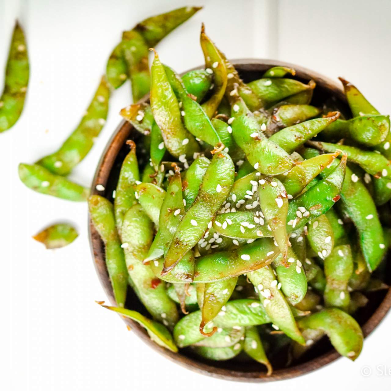 Order Spicy Garlic Edamame food online from Aika Sushi store, New York on bringmethat.com