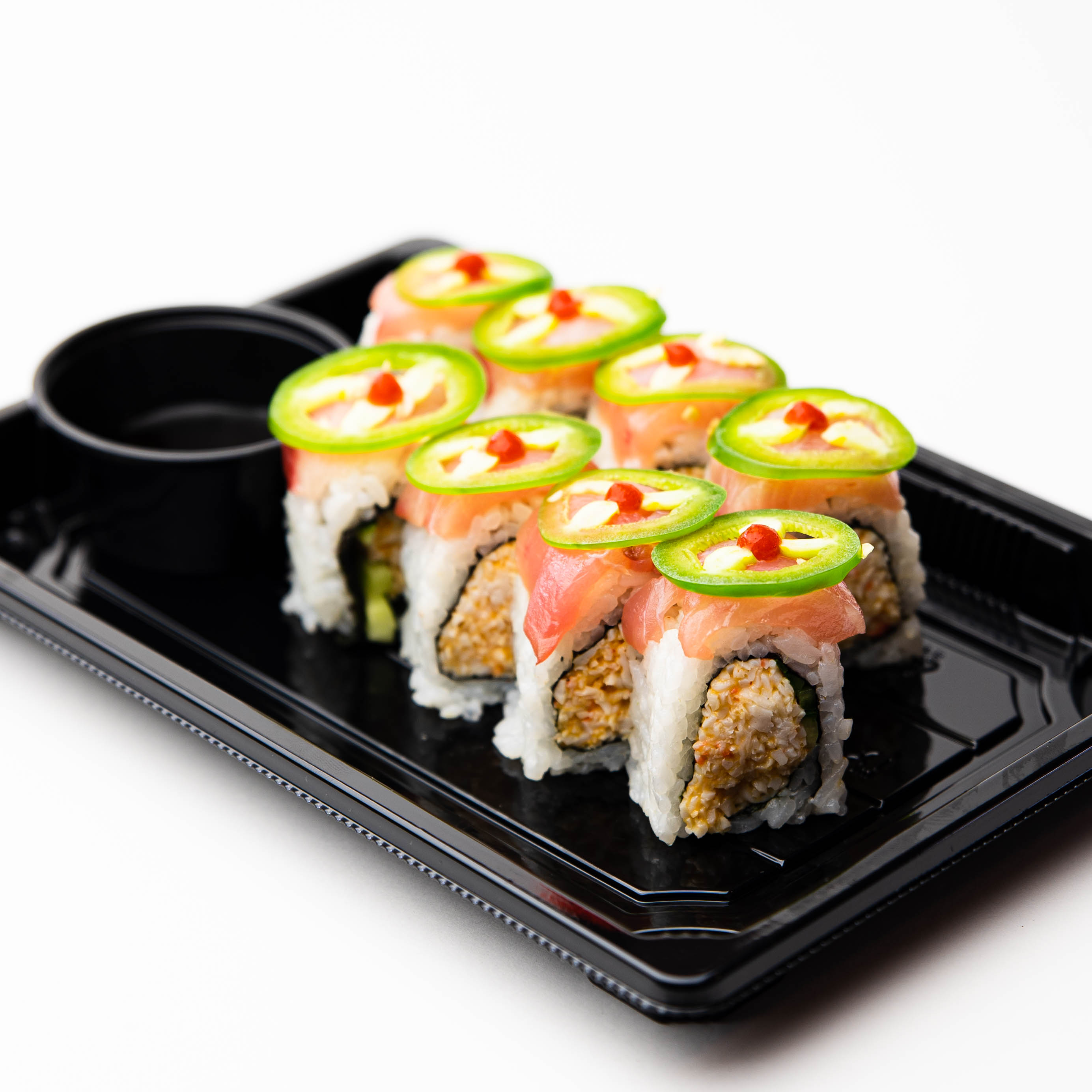 Order Jalapeno Hamachi Roll food online from Junn Sushi store, Tempe on bringmethat.com