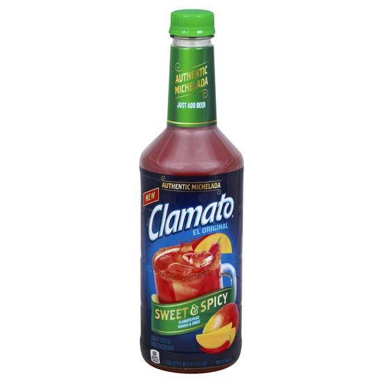 Order Clamato · Sweet & Spicy Tomato Cocktail, Bottle (1 l) food online from Mesa Liquor store, Mesa on bringmethat.com
