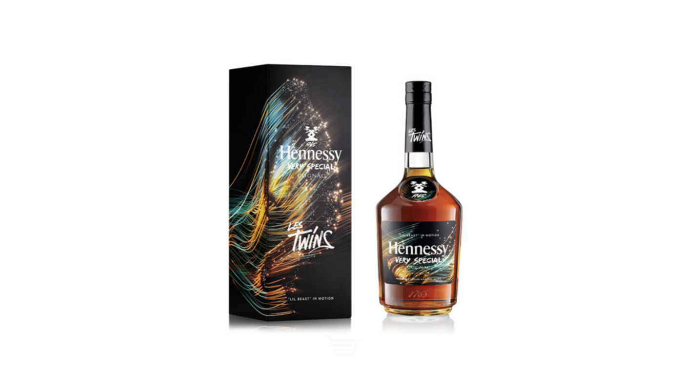 Order Hennessy VS X Les Twins Edition Cognac 750ml Bottle food online from Liquor Palace store, Burbank on bringmethat.com