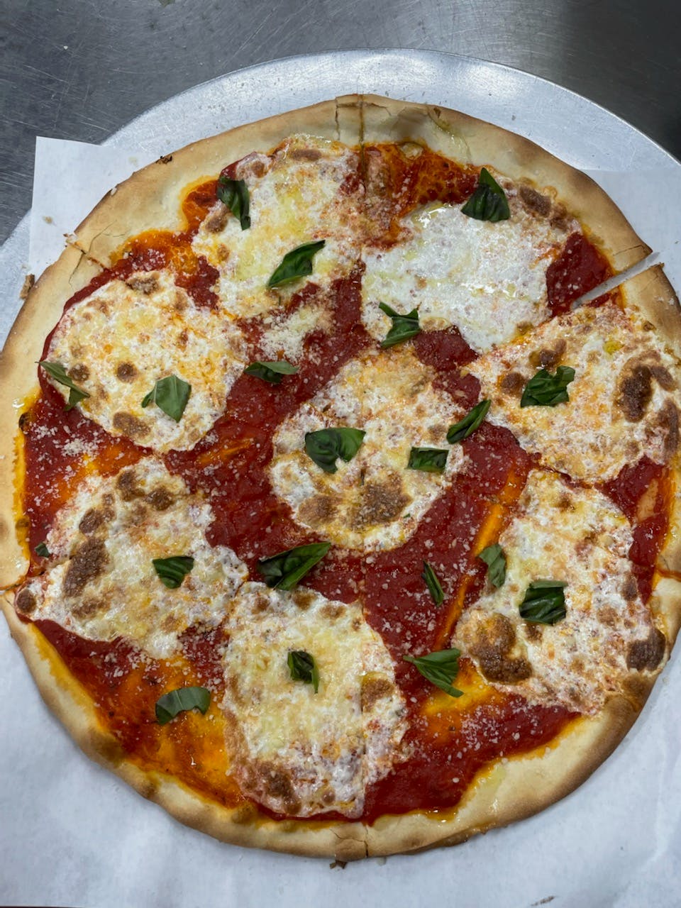 Order Margherita Pizza - Small 12'' food online from Dinos Pizza & Pasta store, Bridgeport on bringmethat.com