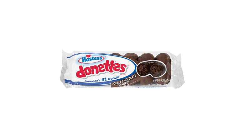 Order Hostess Double Chocolate Flavoured Donettes food online from Trumbull Mobil store, Trumbull on bringmethat.com