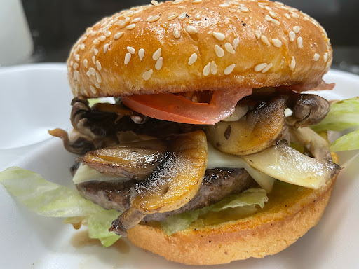 Order Mushroom Burger food online from Long Wongs store, Casa Grande on bringmethat.com