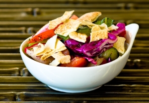 Order Small Fattoush Salad  food online from Woody's Oasis store, East Lansing on bringmethat.com