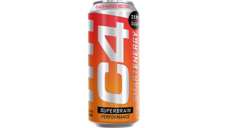 Order C4 Smart Energy Carbonated, Peach Mango Nectar food online from Red Roof Market store, Lafollette on bringmethat.com