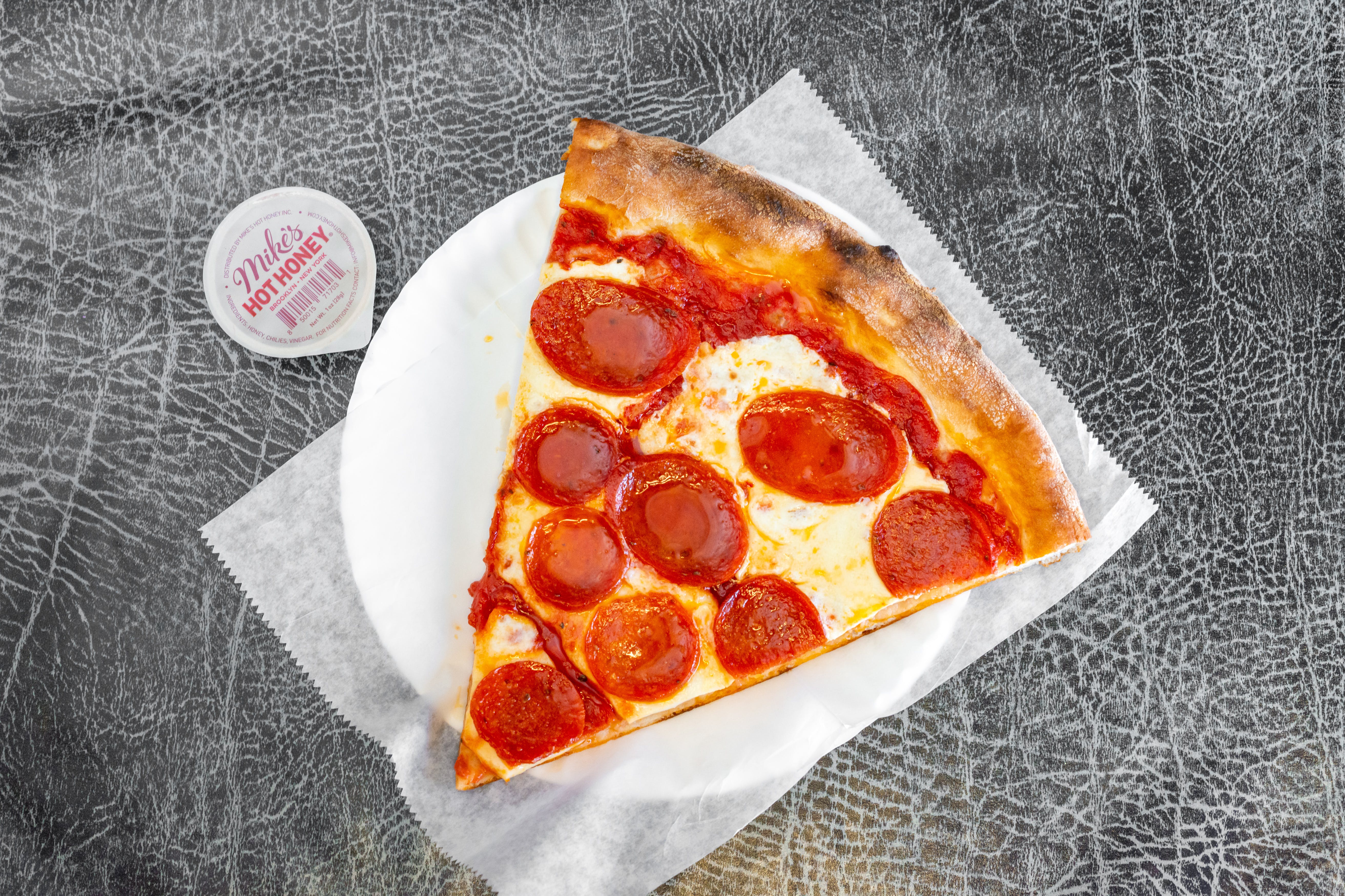 Order Mike's Hot Honey Pepperoni Pizza - Small 14" food online from Antonio's Brick Oven Pizza store, Metuchen on bringmethat.com