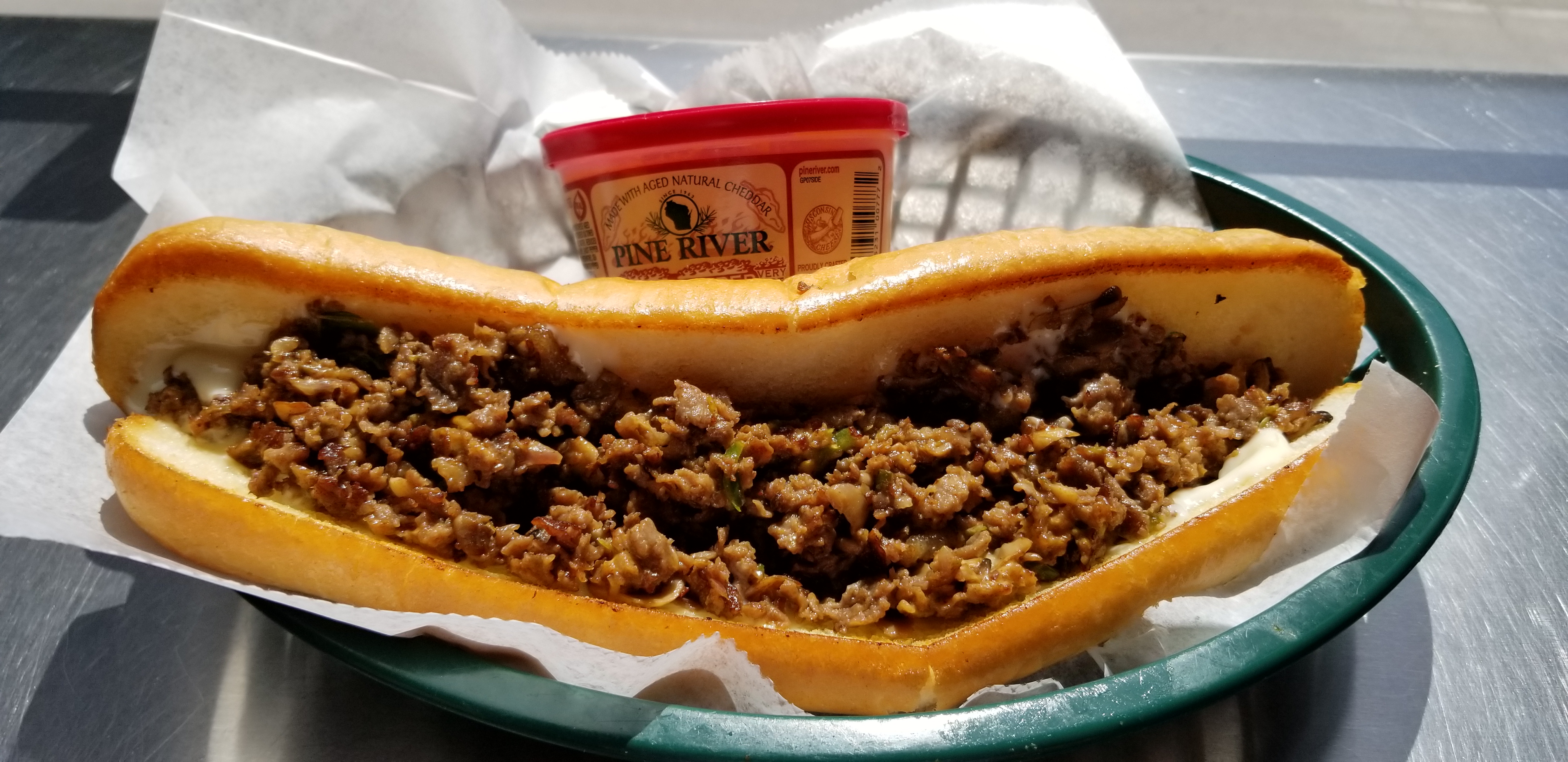 Order HOT Ghost Pepper Philly Cheesesteak Sub food online from Pizza Shuttle store, Milwaukee on bringmethat.com