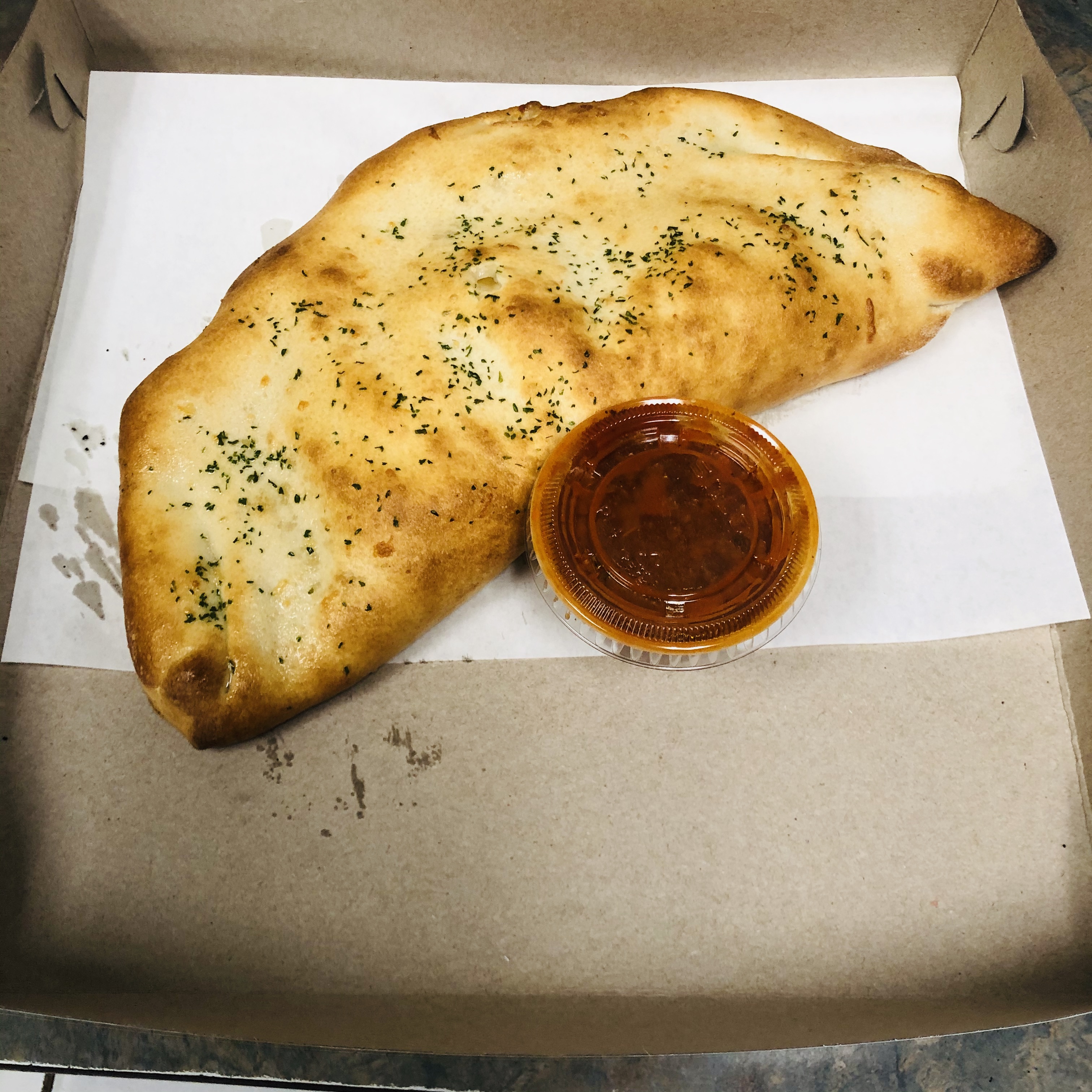 Order Vegetable Calzone Specialty food online from Amici Pizza & Pasta store, Tannersville on bringmethat.com