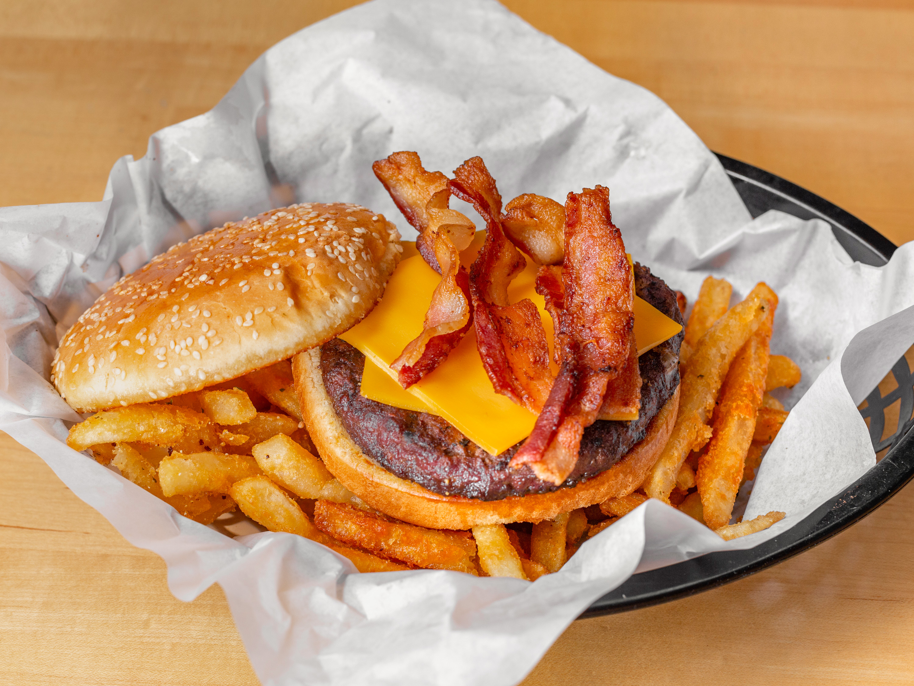 Order Bacon Cheese Burgers food online from Dirty Al's Seafood Market & Cajun Kitchen store, Brownsville on bringmethat.com