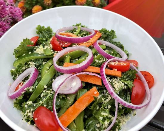 Order Kelli's Famous Kale Salad food online from The Purple Elephant store, Northport on bringmethat.com