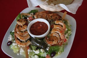 Order  Shrimp Salad food online from Zorbas Fine Greek Cuisine store, Albuquerque on bringmethat.com