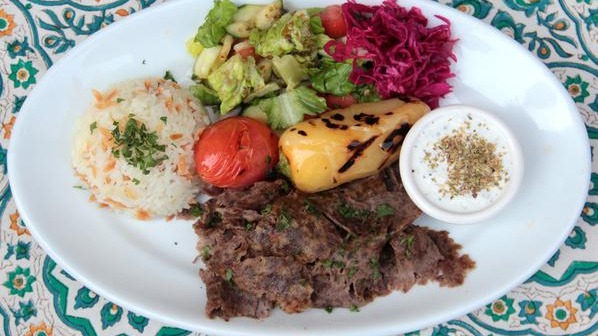 Order Lamb & Beef Gyro Plate food online from Park Gyros store, San Francisco on bringmethat.com