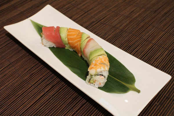 Order Rainbow Roll food online from Sushi Sakana store, Southlake on bringmethat.com