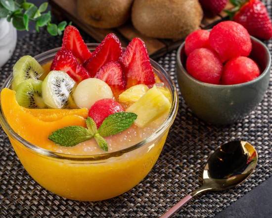 Order Mango Sago with Mixed Fruit food online from Shooting Star Cafe store, Oakland on bringmethat.com
