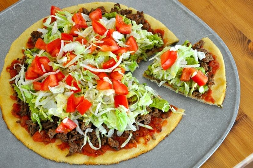 Order Taco Pizza - Small 10'' (8 Slices) food online from Uncle Moe's Pizza and Grill store, Modesto on bringmethat.com