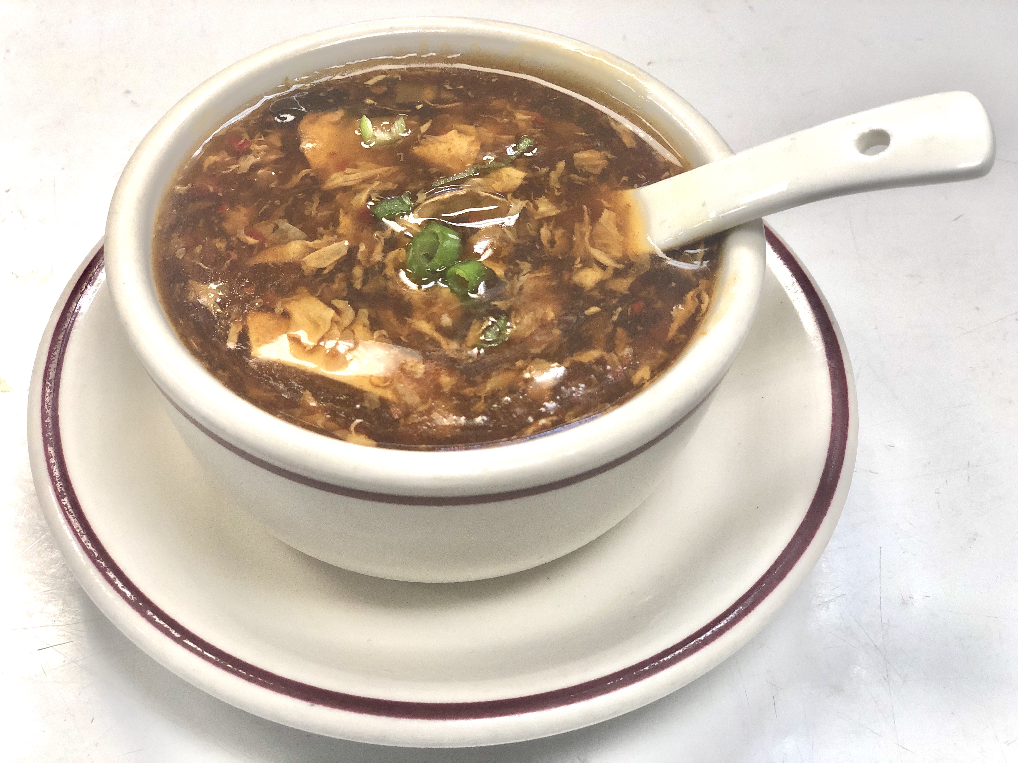 Order Vegetable Hot and Sour Soup food online from Oriental Cafe store, Harrisonburg on bringmethat.com