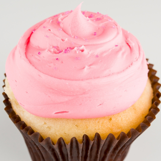 Order Pink Vanilla Cupcake food online from Smallcakes Cupcakery store, Atlanta on bringmethat.com