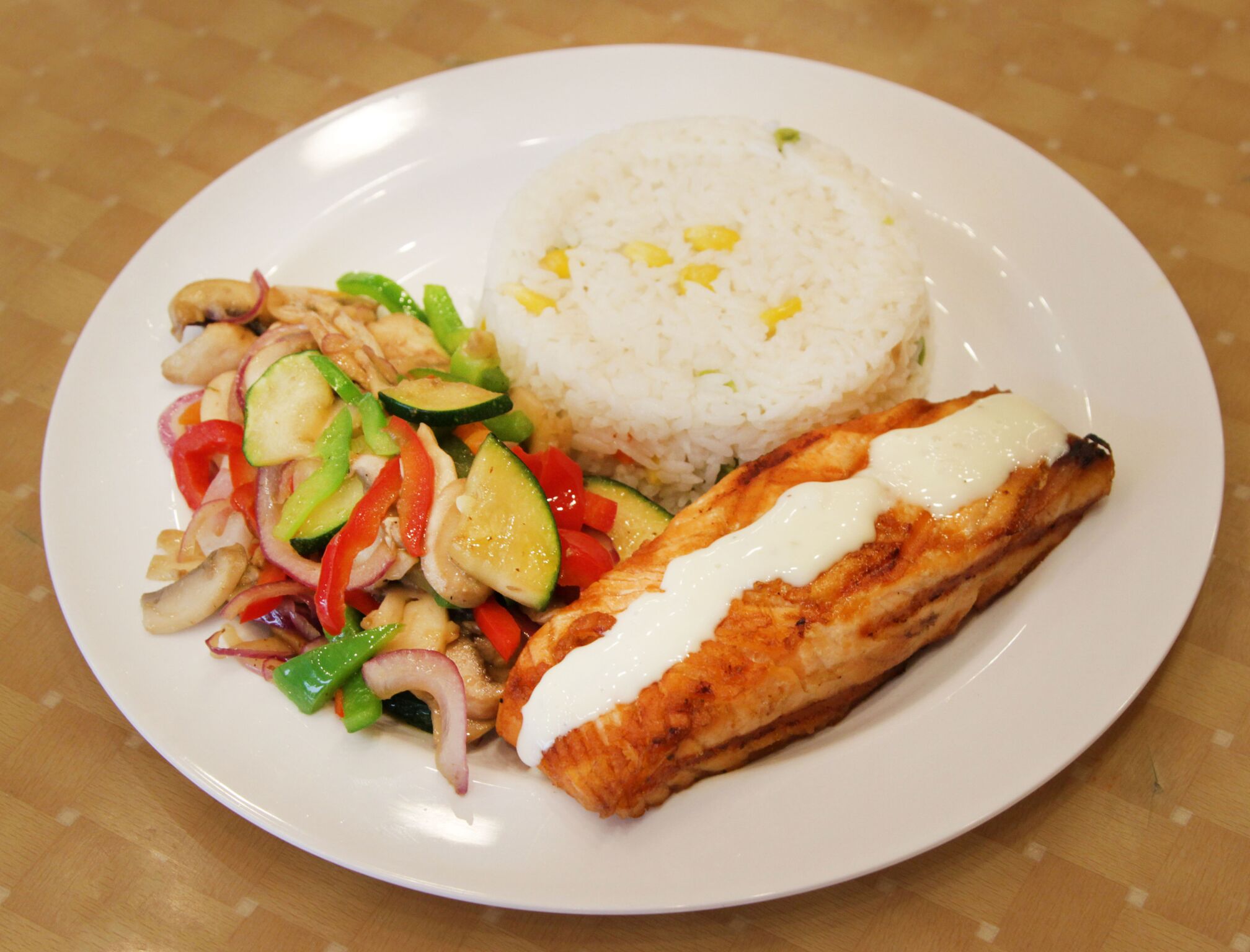 Order Grilled Salmon food online from Pizza Palace Cafe store, Forest Hills on bringmethat.com