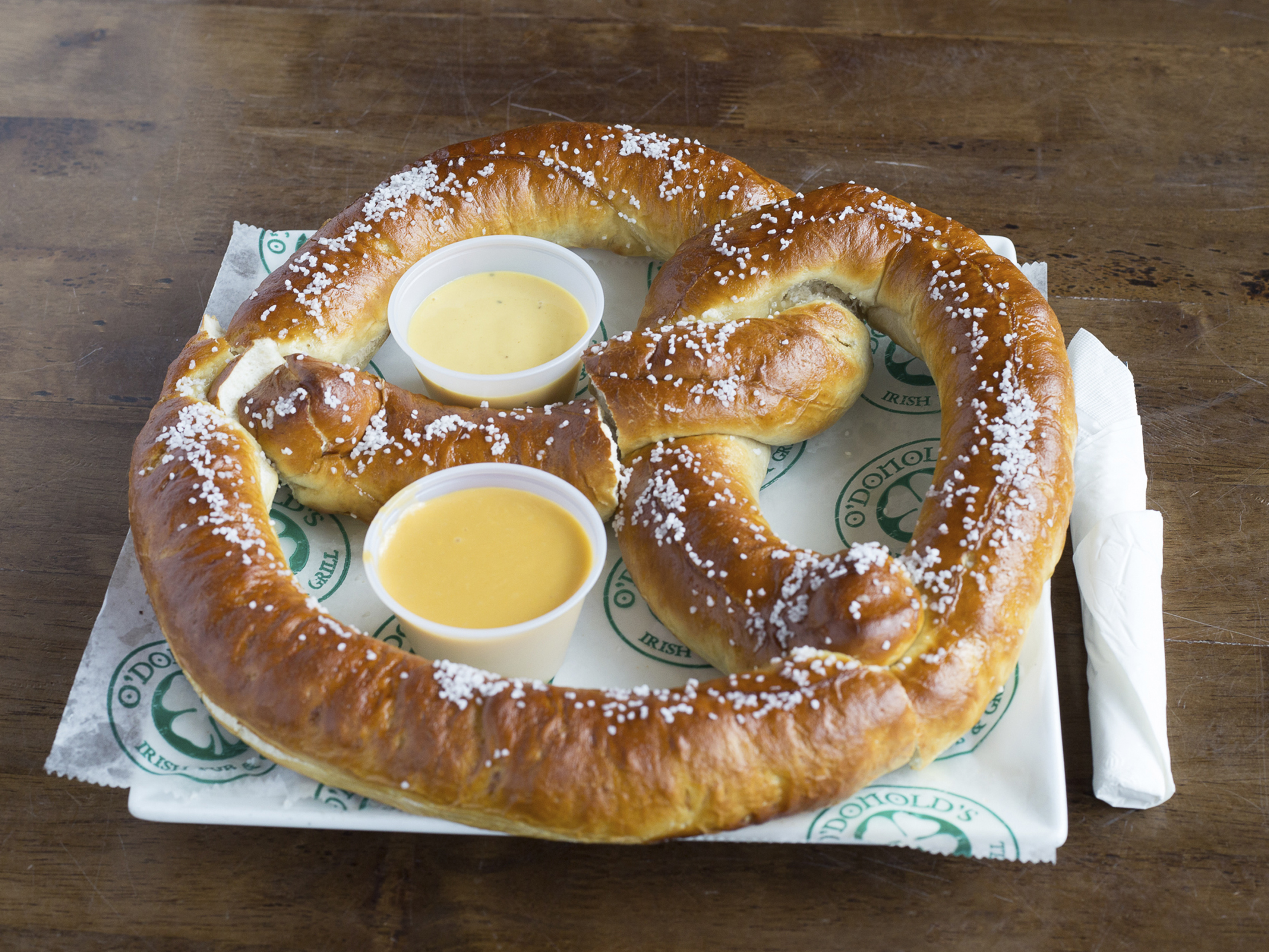 Order Giant Pretzel food online from O'donold Irish Pub & Grill store, Youngstown on bringmethat.com