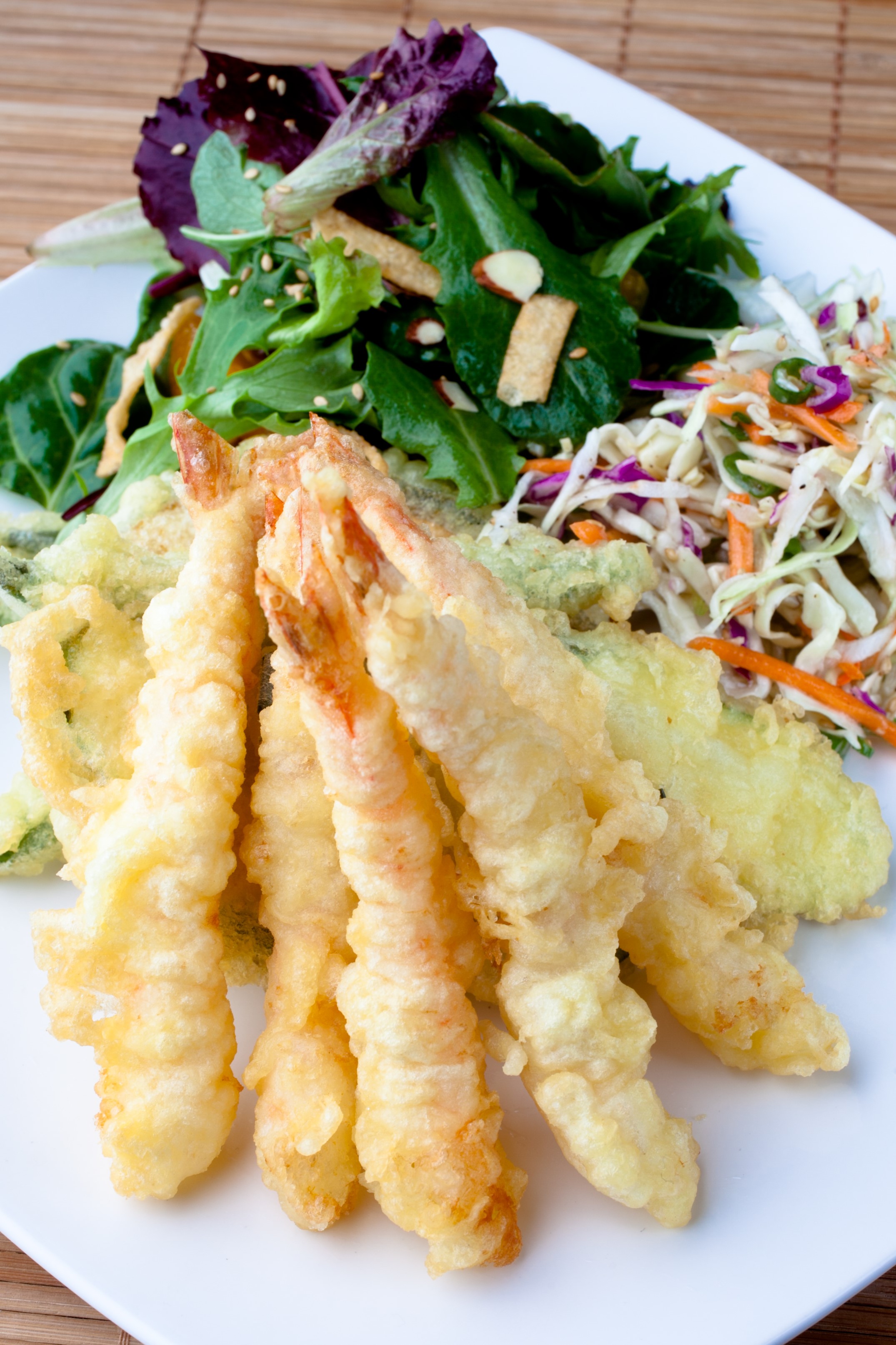 Order Tempura Plate with 2 Sides food online from SanSai Japanese Grill store, Chatsworth on bringmethat.com