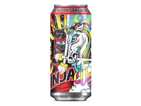 Order Pipeworks Ninja vs. Unicorn - 4x 16oz Cans food online from Garfield's Beverage Warehouse store, Chicago on bringmethat.com
