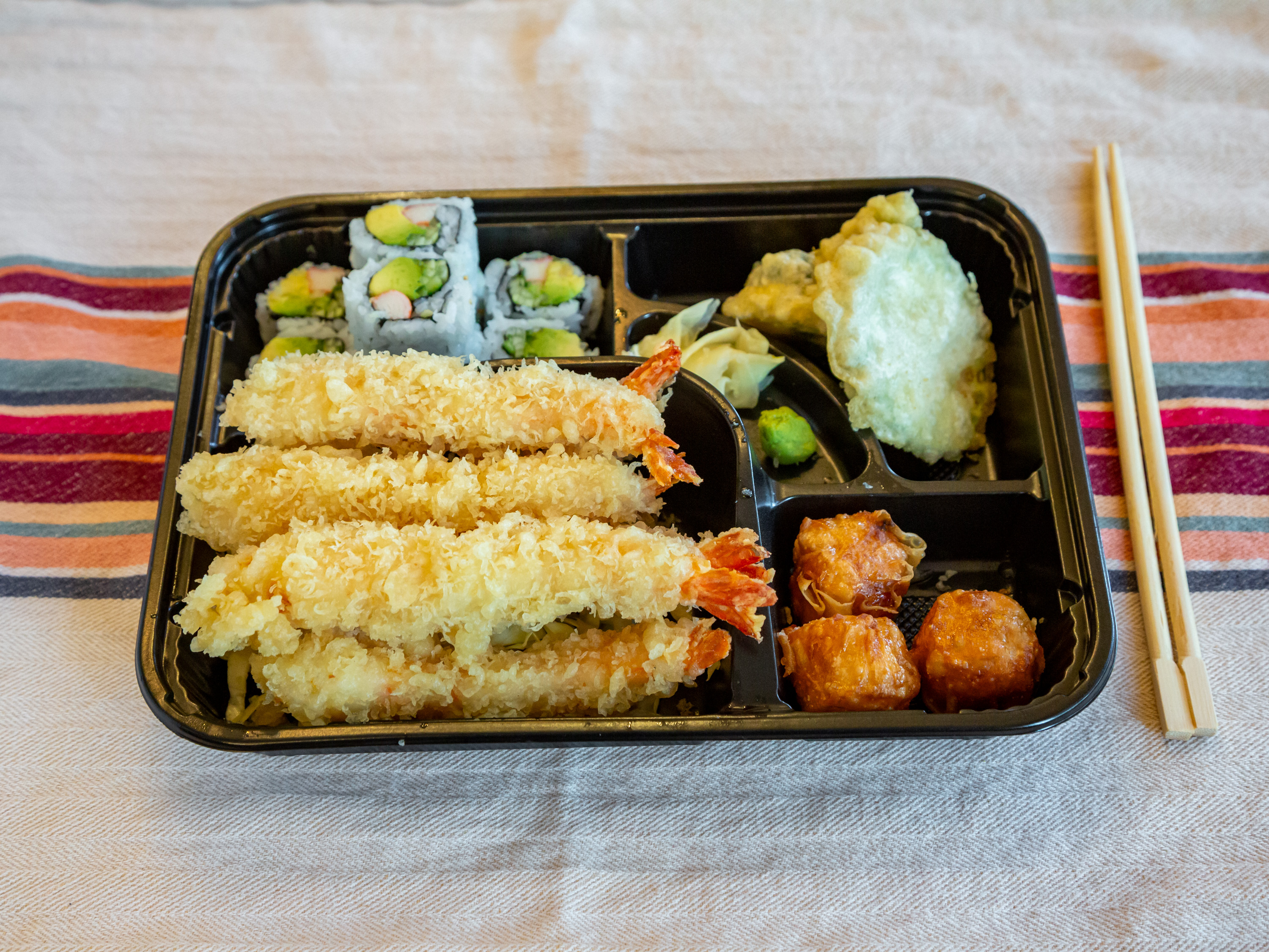 Order 7. Shrimp Tempura Bento Box food online from Joe's Kitchen store, Bayonne on bringmethat.com