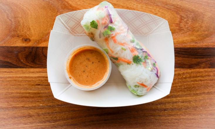 Order Spring Roll with Thai Peanut sauce food online from Longboards Wraps & Bowls store, Lee's Summit on bringmethat.com