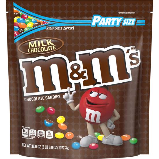 Order M&M's Chocolate Candies Milk Chocolate Party Size (38 oz) food online from Rite Aid store, Eugene on bringmethat.com