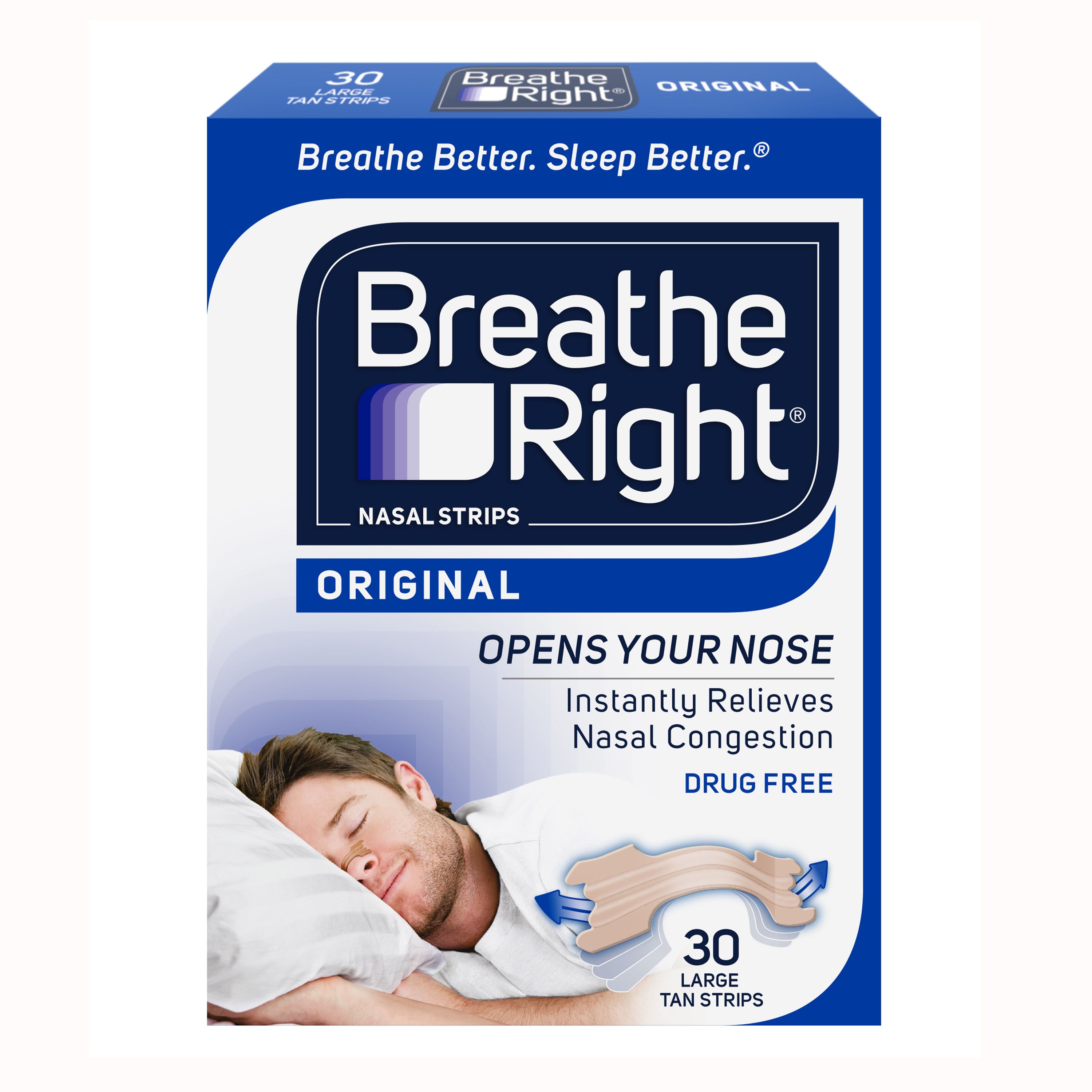 Order Breathe Right Nasal Strips - Original Tan, Large, 30 ct food online from Rite Aid store, REEDLEY on bringmethat.com