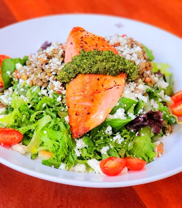 Order Northwest Salmon Salade - food online from La Provence Progress Ridge store, Beaverton on bringmethat.com
