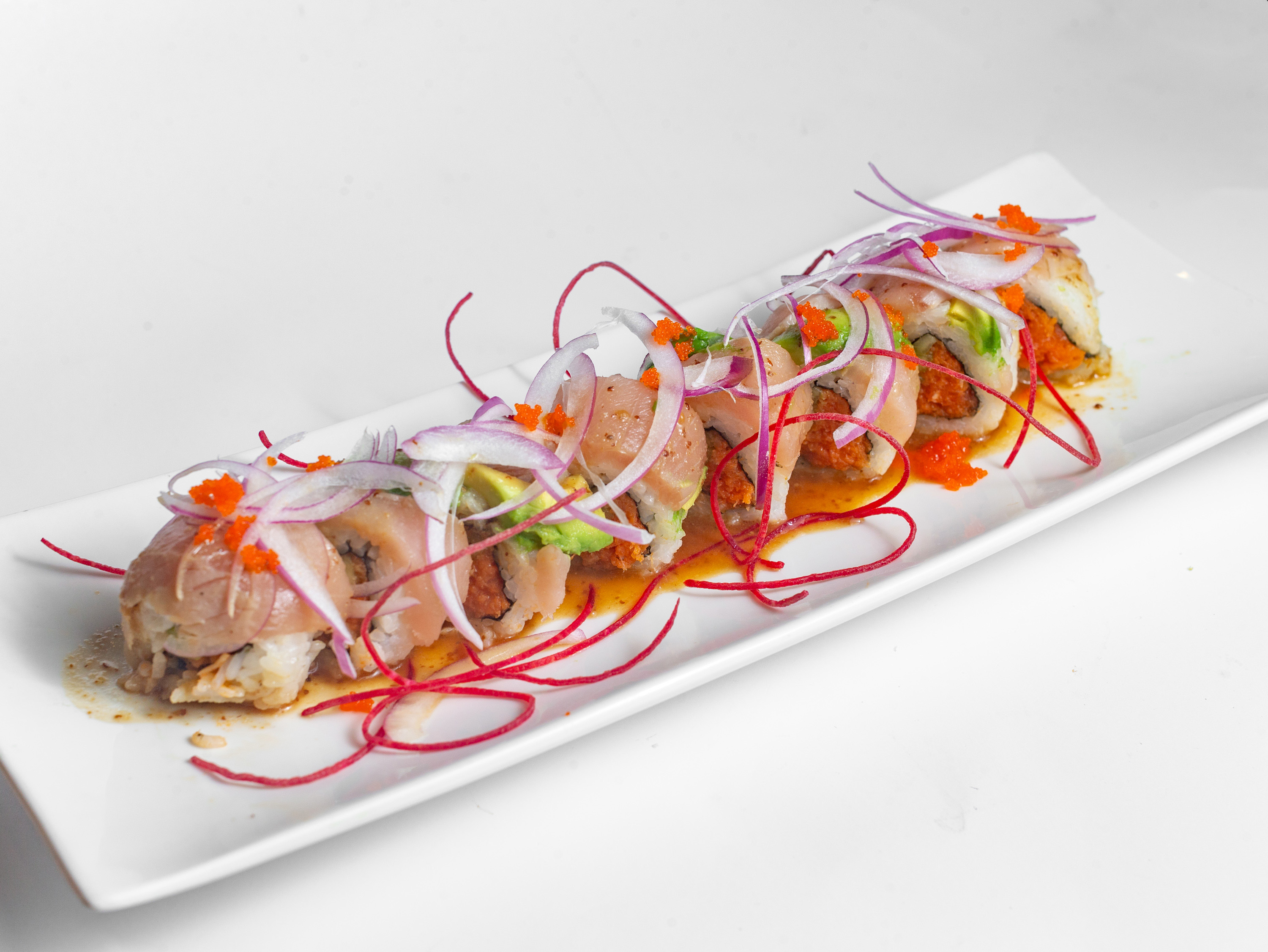 Order Albacore Special Roll food online from Sansui Sushi store, Lake Elsinore on bringmethat.com