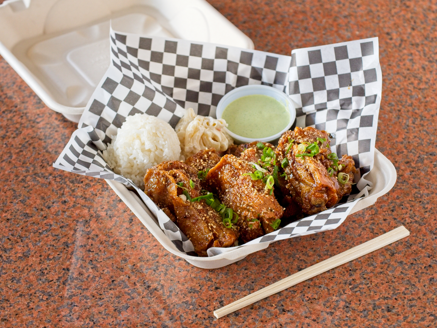 Order 'Yum' Chicken - Sweet & Salty Plate food online from Chicken and Brisket store, Honolulu on bringmethat.com