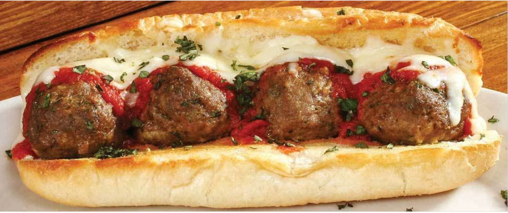 Order Meatball Sub - 8'' food online from Benito's Pizza store, Ypsilanti on bringmethat.com