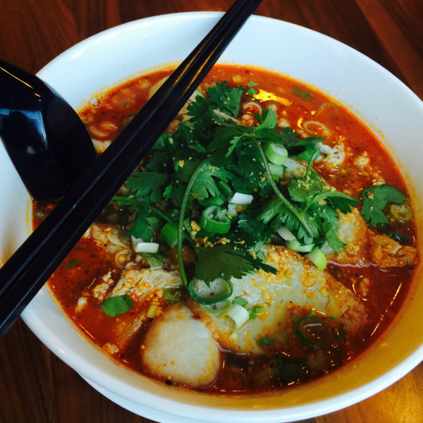 Order 61. Tom Yum Noodle Soup food online from House of thai on larkin store, San Francisco on bringmethat.com