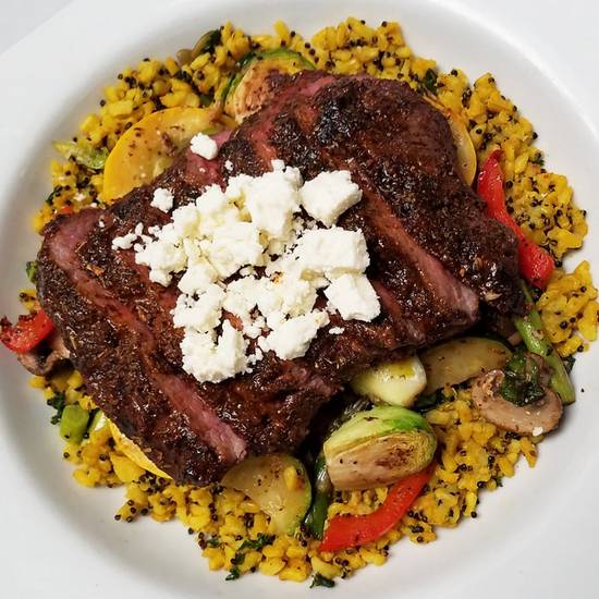 Order FLAT-IRON STEAK POWER GRAIN  BOWL food online from 54th Street Restaurant & Drafthouse - store, The Colony on bringmethat.com