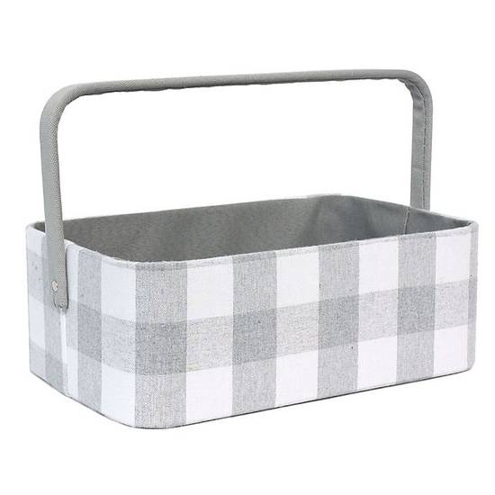 Order Taylor Madison Designs® Buffalo Check Diaper Caddy in Grey/White food online from Buybuy Baby store, Rancho Cucamonga on bringmethat.com