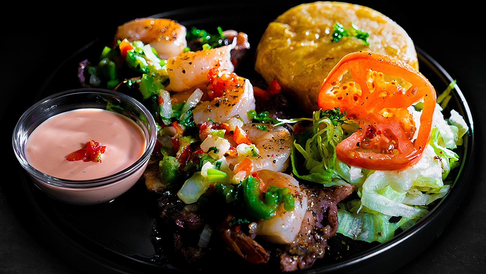 Order Churrasco con Camarones al Grill food online from Ponce Resturant store, Chicago on bringmethat.com