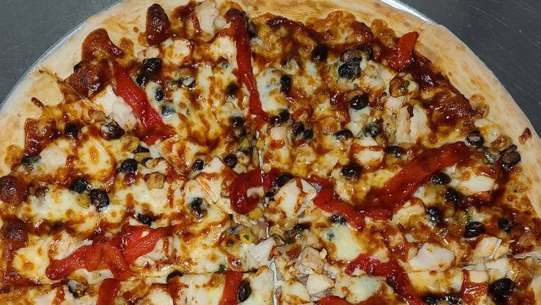 Order BBQ Chicken Pizza food online from Papa Giorgios store, Columbus on bringmethat.com