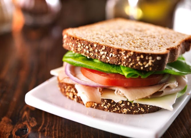 Order Turkey & Cheese Sandwich - Sandwich food online from Top Tomato Bar & Pizza store, Philadelphia on bringmethat.com