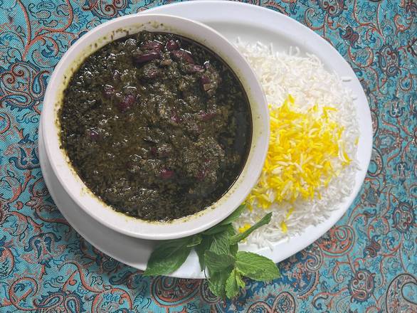Order Veggie Ghormeh Sabzi With Rice food online from Stone Stew store, San Jose on bringmethat.com