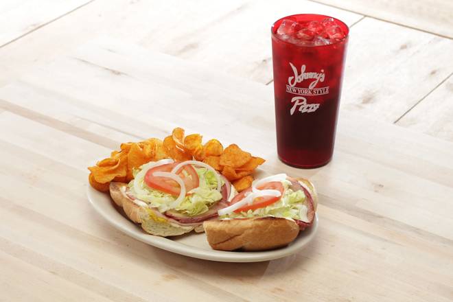 Order #4 - Any Sub with Chips or Fries Lunch Special food online from Johnny's New York Style Pizza store, Loganville on bringmethat.com