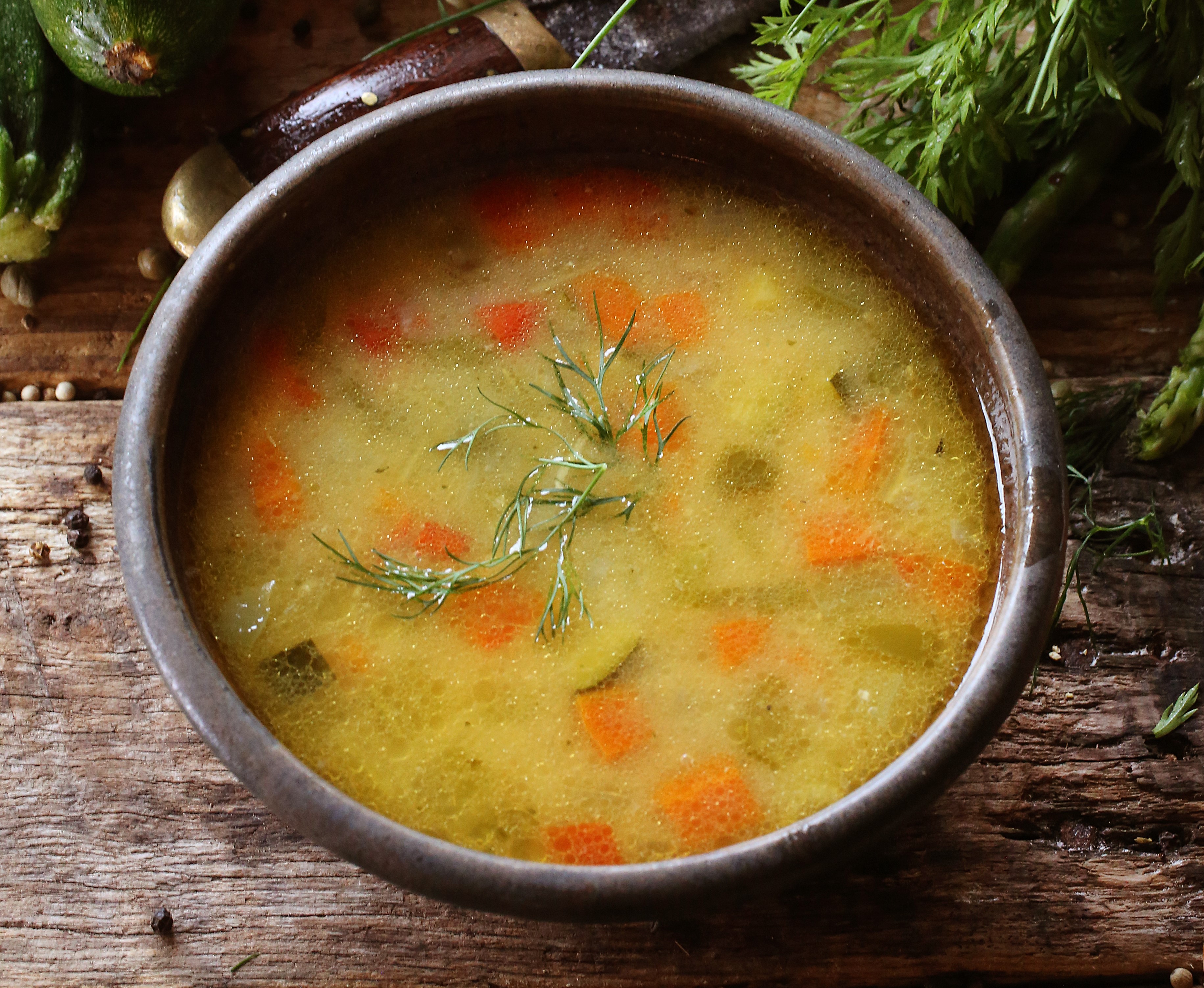 Order Chicken Soup with Vegetables food online from Samdan store, Cresskill on bringmethat.com
