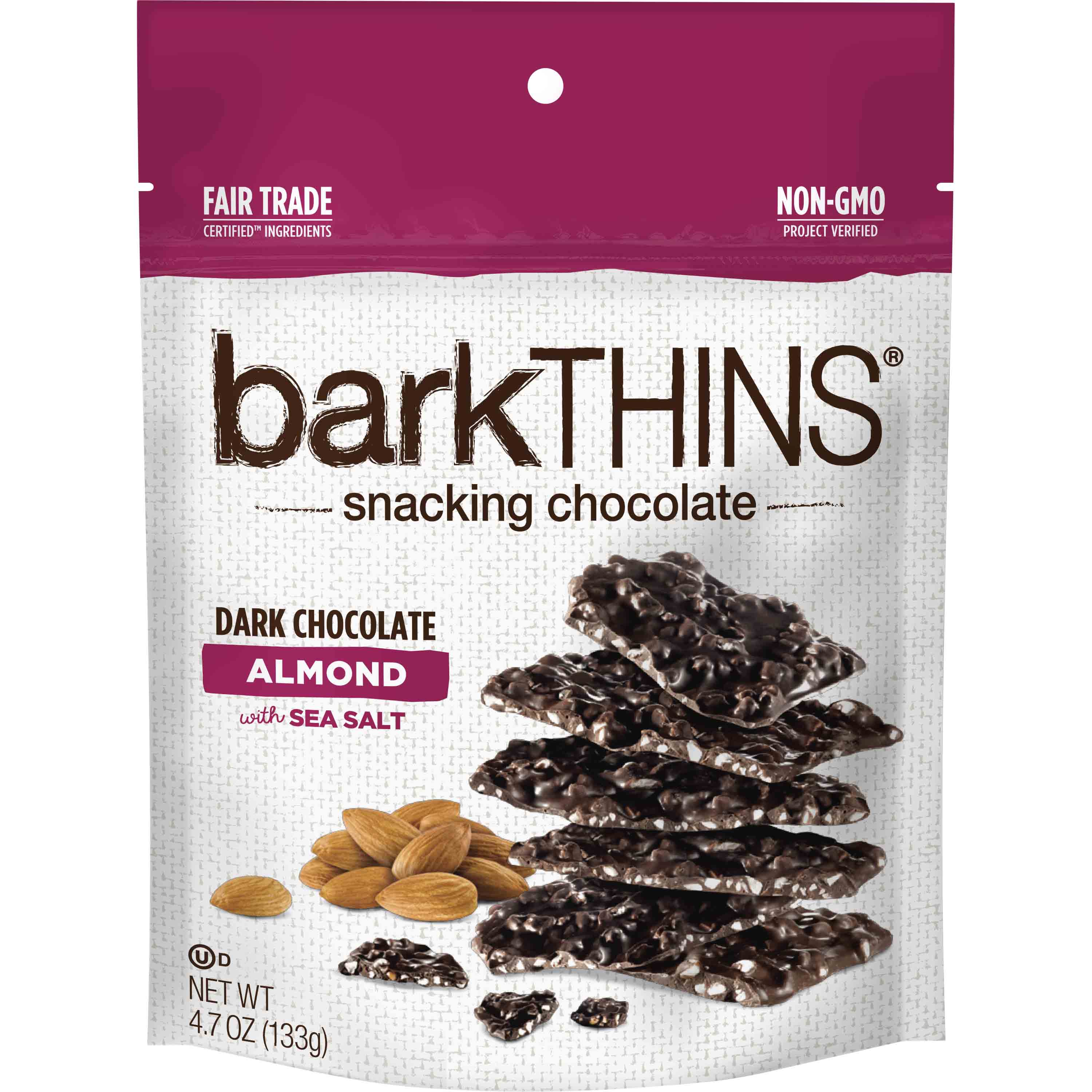 Order barkTHINS Dark Chocolate Almond with Sea Salt - 4.7 oz food online from Bartell store, Edmonds on bringmethat.com