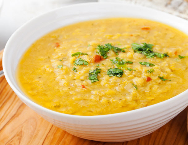 Order Yellow Turmeric Lentil Soup food online from Dates & Olives store, Natick on bringmethat.com
