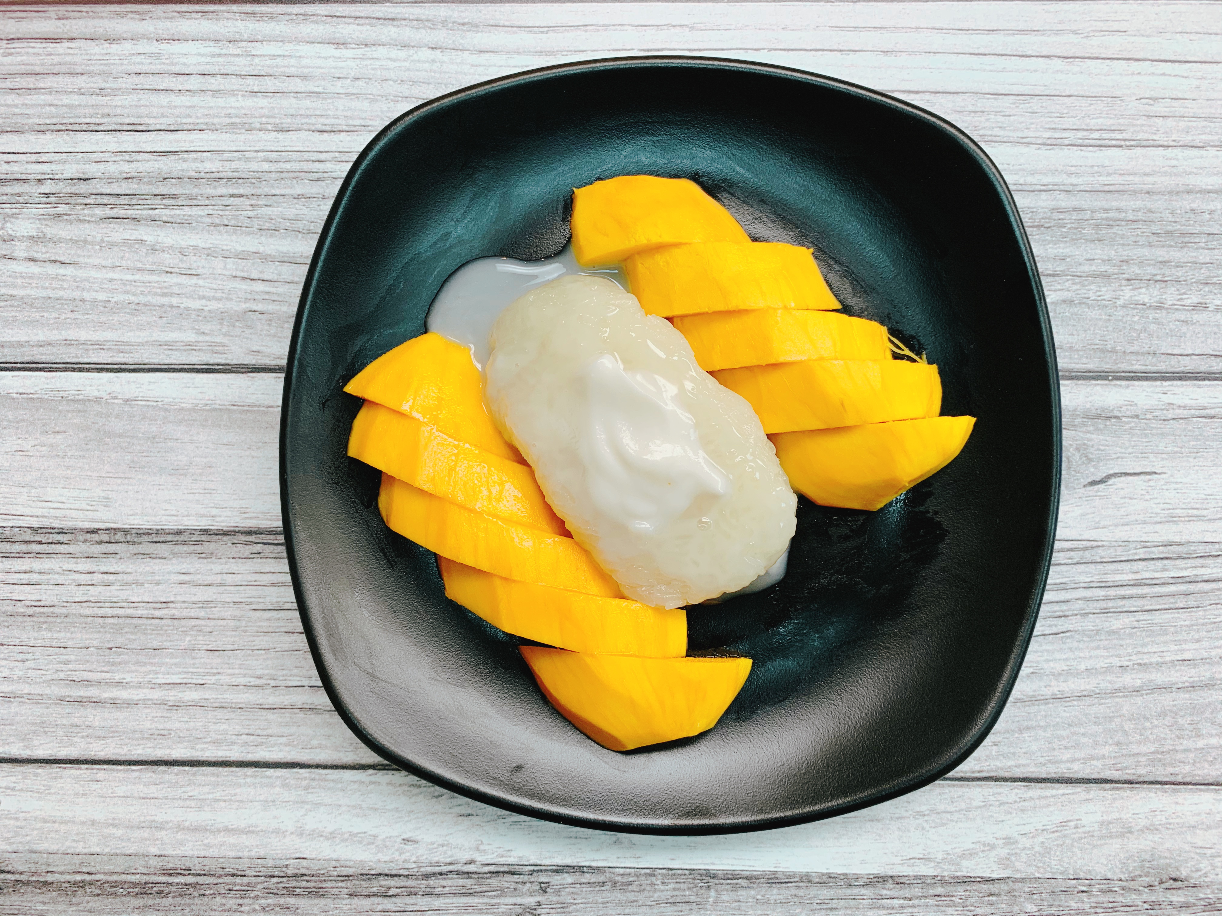 Order D1. Mango With Sticky Rice food online from S!!! Thai Food store, Temecula on bringmethat.com