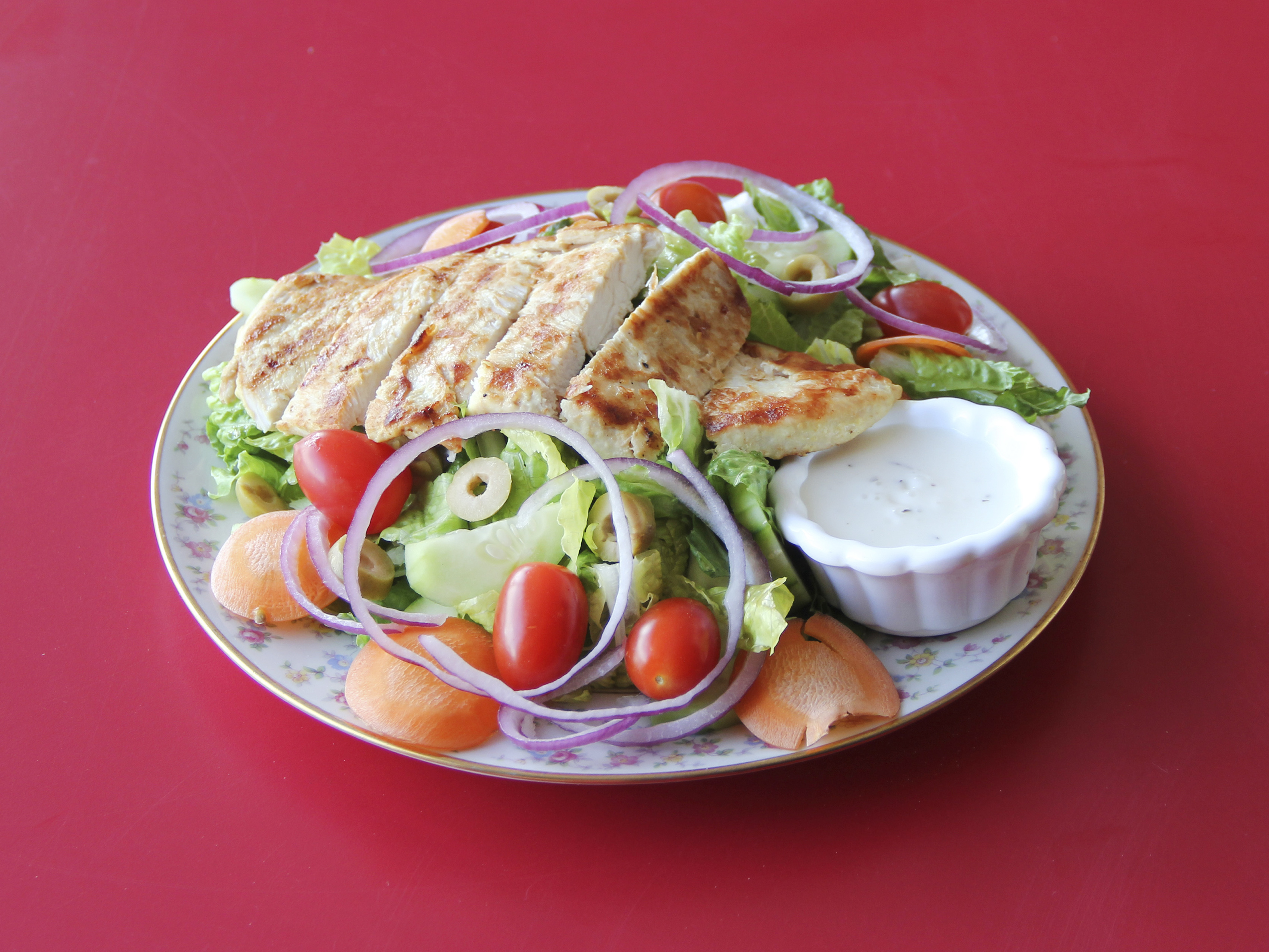 Order Grilled Chicken Salad food online from Rosa Pizza store, Ewing on bringmethat.com