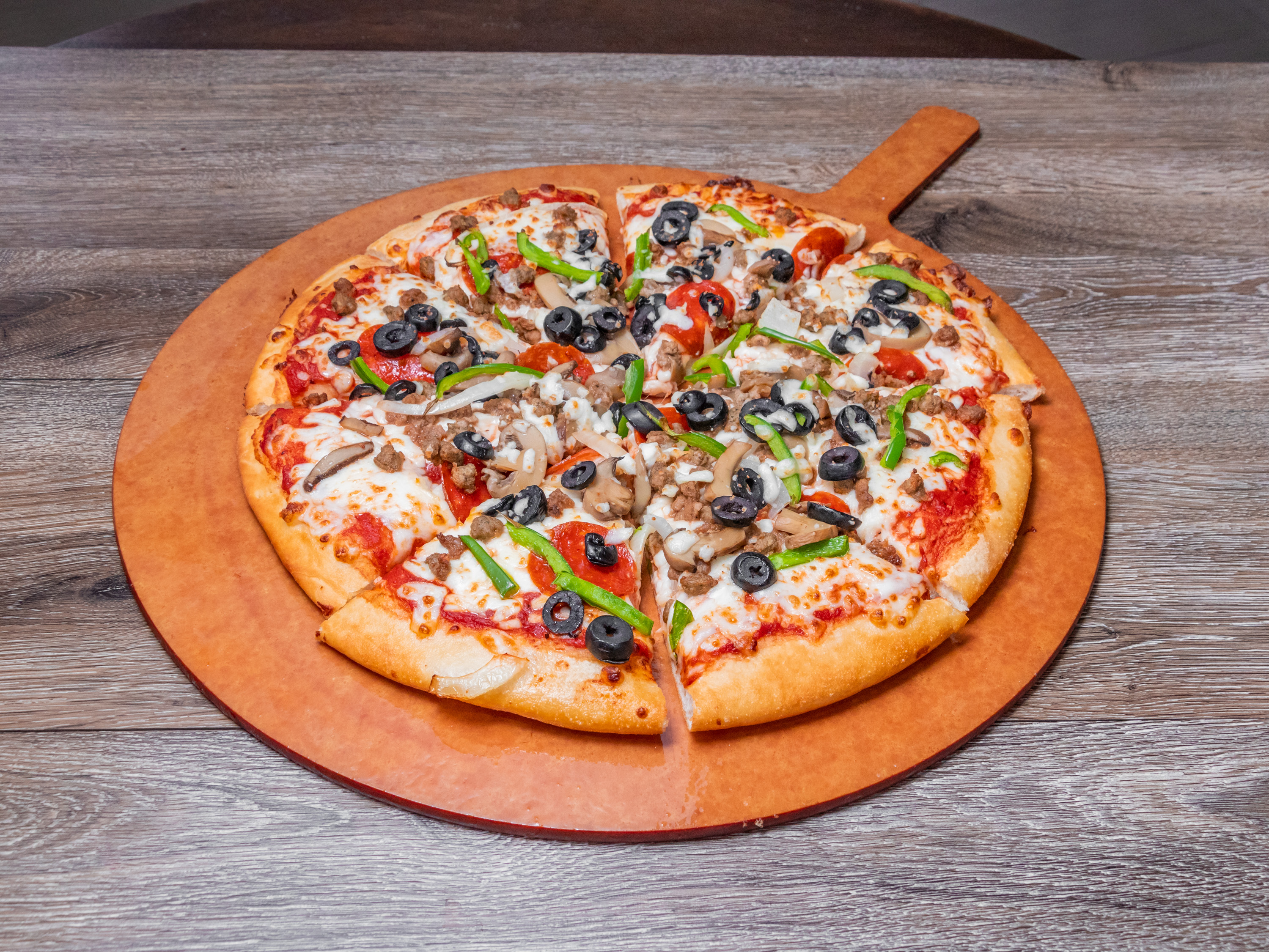 Order Supreme Max Specialty Pizza food online from Pizza Inn store, Baytown on bringmethat.com
