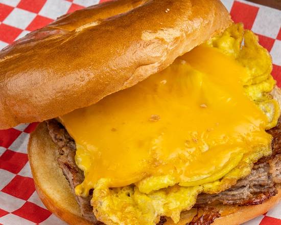 Order Steak, Egg & Cheese Bagel food online from Chubby's Cheesesteaks store, West Milwaukee on bringmethat.com