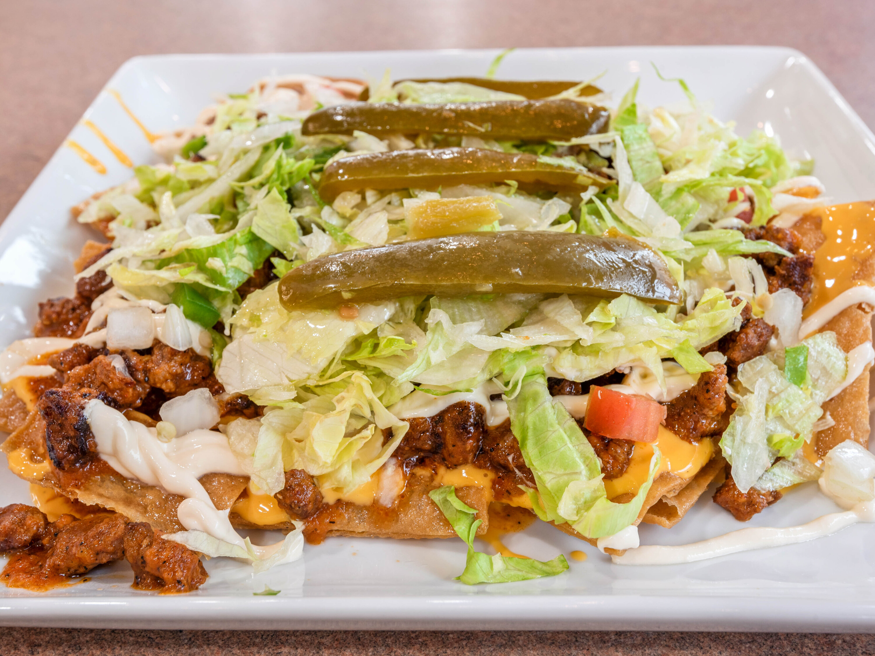 Order Nacho (Chicken or Steak) food online from R&R Taqueria store, Perry Hall on bringmethat.com