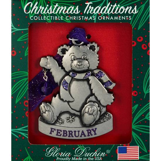 Order Gloria Duchin Christmas Traditions Ornament, Birthstone Teddy Bear, February food online from Cvs store, ANSONIA on bringmethat.com
